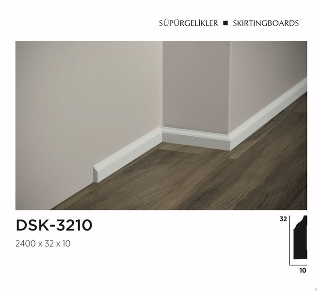Плінтус дюрополімерний з покриттям SuperSatin Decolux DSK 3210 DSK 3210 фото