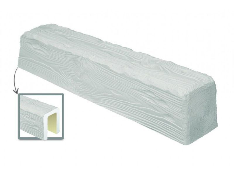 Балка поліуретанова DECOWOOD рустік EQ 005 (2м) classic біла 19х13 EQ 005 фото