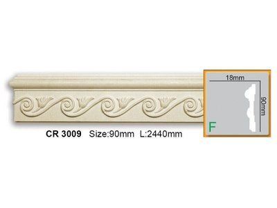 Молдинг полиуретановый с орнаментом Gaudi Decor CR 3009 CR 3009 (2.44м) акция фото