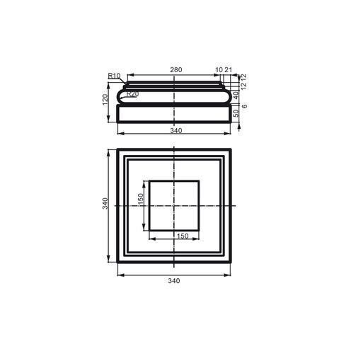 Колонна фасадная база Prestige Decor LC 113-3 LC 113-3 фото