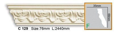 Карниз полиуретановый с орнаментом Gaudi Decor C 129 C 129 фото