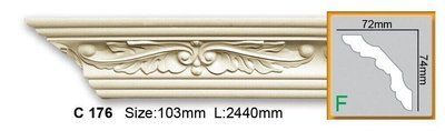 Карниз полиуретановый с орнаментом Gaudi Decor C 176 Flexi C 176 (2.44м) распродажа фото