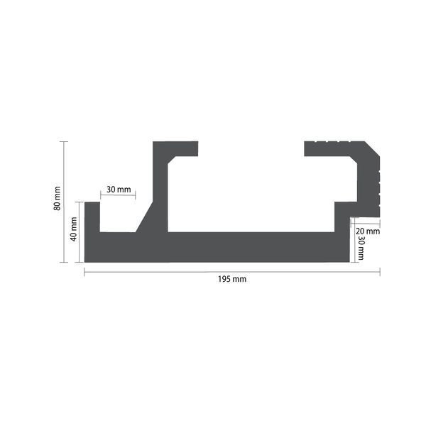 Карниз для LED освітлення серія D Tesori KD 408 KD 408 фото